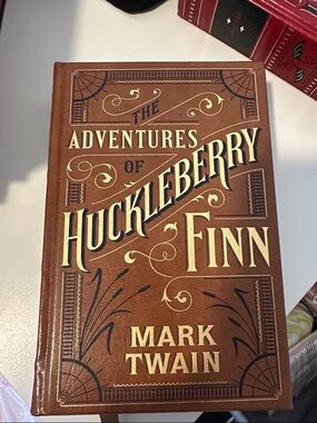 The Adventures of Huckleberry Finn by Mark Twain - Brown Cover